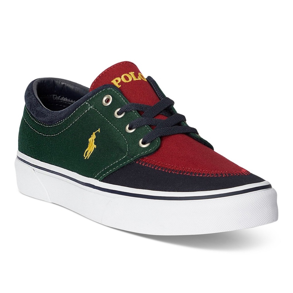 Polo Ralph Lauren Faxon X Color-Blocked Canvas Sneakers